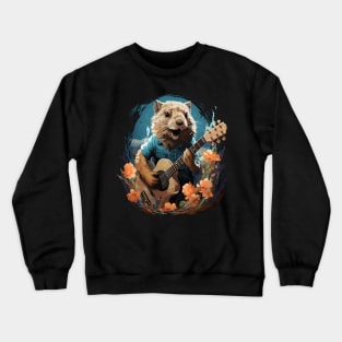 Prairie Dog Playing Guitar Crewneck Sweatshirt